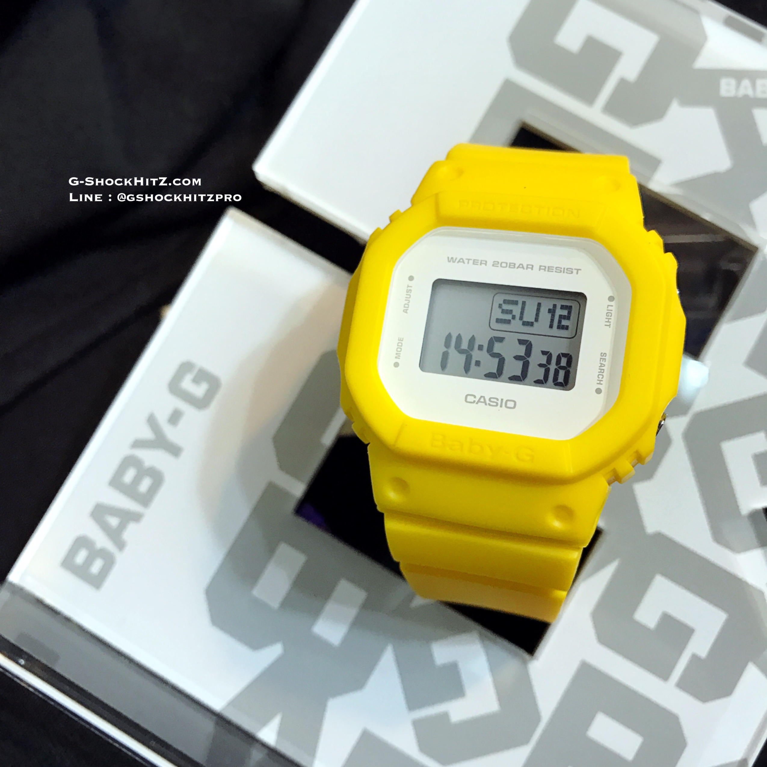 CASIO BABY-G นาฬิกาข้อมือ นาฬิกากันน้ำ นาฬิกาของแท้ ประกันศูนย์ CMG 1 ปี รุ่น BGD-560CU-9D นาฬิกาสีเหลือง
