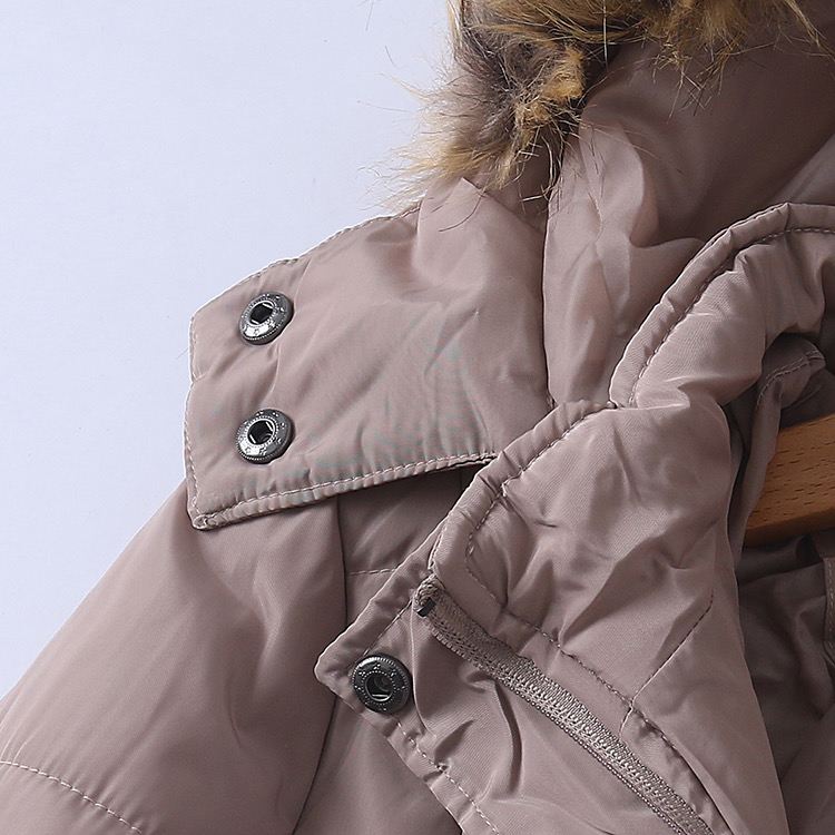 U.S. Polo ASSN. เสื้อกันหนาว เสื้อฮู้ดเฟอร์ บุนวมอุ่น สีนู้ดกะปิ แบรนด์ U.S. POLO ASSN. (padded puffer coat สำเนา กะปิ
