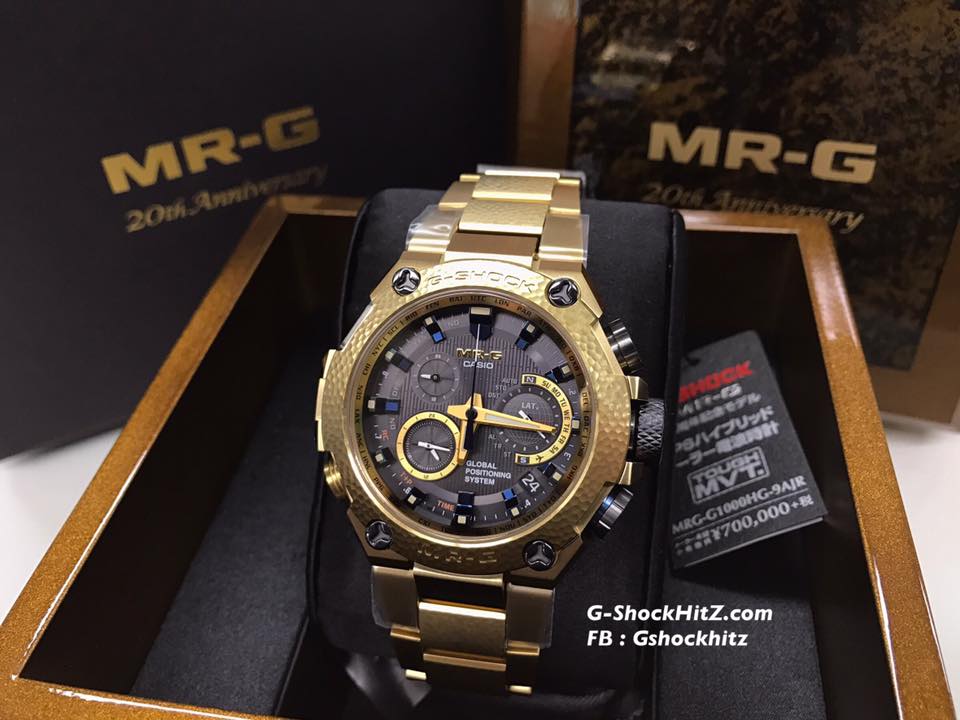 CASIO G-SHOCK นาฬิกาข้อมือ นาฬิกากันน้ำ นาฬิกาของแท้ ประกันศูนย์ CMG 1 ปี รุ่น MRG-G1000HG-9A นาฬิกาสีทอง