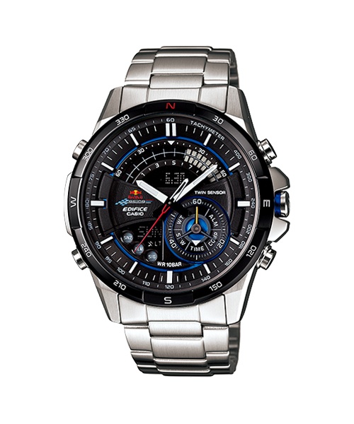 CASIO EDIFICE นาฬิกาข้อมือ นาฬิกากันน้ำ นาฬิกาของแท้ ประกันศูนย์ CMG 1 ปี รุ่น ERA-200RB-1A นาฬิกาสีเงิน