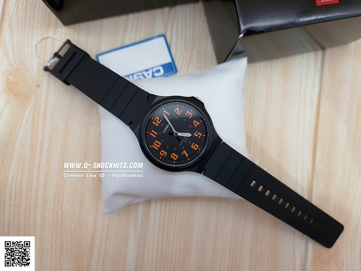 CASIO นาฬิกาคาสิโอ นาฬิกาข้อมือ นาฬิกากันน้ำ นาฬิกาของแท้ ประกันศูนย์ CMG 1 ปี รุ่น MW-240-4B นาฬิกาสีดำ