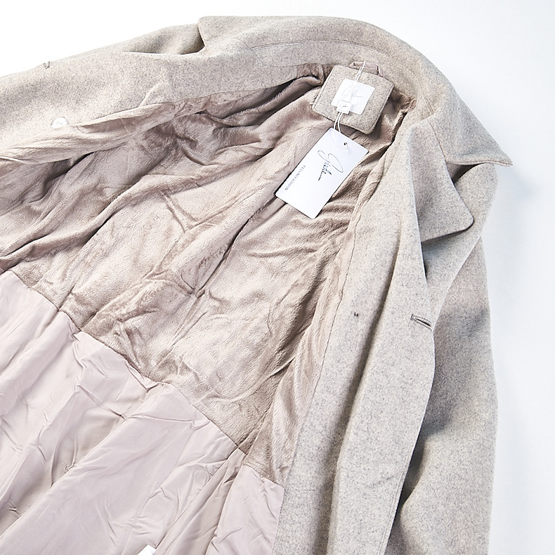 เสื้อโค้ท โค้ทวูลแต่งเฟอร์ เสื้อกันหนาว Trench coat สีเทา แบรนด GIADA