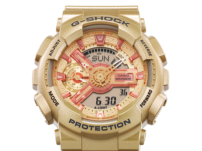 CASIO G-SHOCK นาฬิกาข้อมือ นาฬิกากันน้ำ นาฬิกาของแท้ ประกันศูนย์ CMG 1 ปี รุ่น GMA-S110GD-4A2 นาฬิกาสีทอง