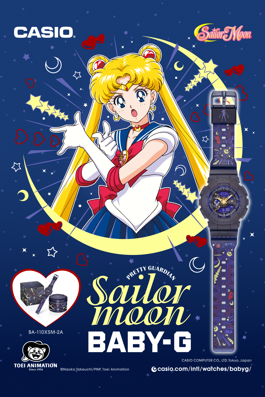 CASIO BABY-G นาฬิกาข้อมือ นาฬิกากันน้ำ นาฬิกาของแท้ ประกันศูนย์ CMG 1 ปี รุ่น BA-110XSM-2A นาฬิกาสีน้ำเงิน