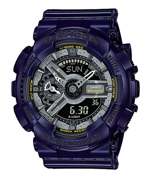 CASIO G-SHOCK นาฬิกาข้อมือ นาฬิกากันน้ำ นาฬิกาของแท้ ประกันศูนย์ CMG 1 ปี รุ่น GMA-S110MC-2A นาฬิกาสีน้ำเงิน