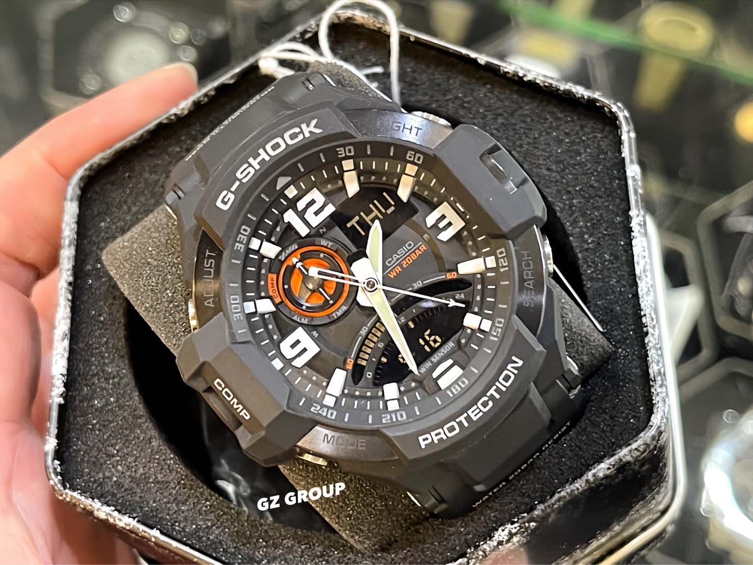 CASIO MID YEAR SALE G-SHOCK นาฬิกาข้อมือ นาฬิกากันน้ำ นาฬิกาของแท้ ประกันศูนย์ CMG 1 ปี รุ่น GA-1000-1A นาฬิกาสีดำ