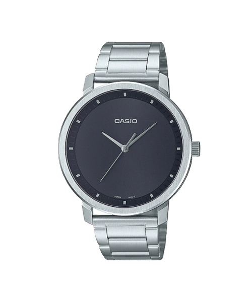 CASIO นาฬิกาคาสิโอ นาฬิกาข้อมือ นาฬิกากันน้ำ นาฬิกาของแท้ ประกันศูนย์ CMG 1 ปี รุ่น MTP-B115D-1E นาฬิกาสีเงิน
