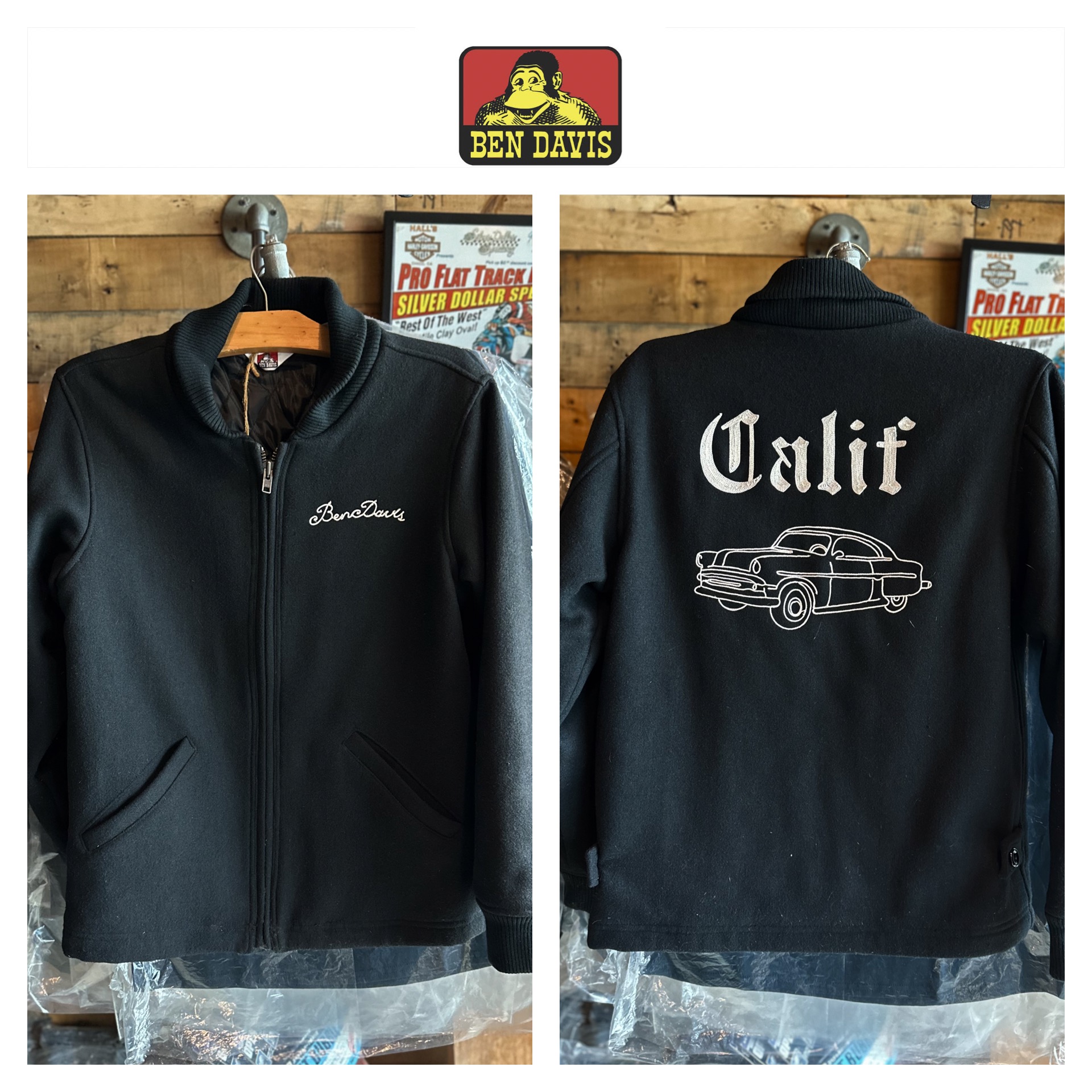 Ben davis เสื้อนอก เสื้อแจ็คเก็ต ผู้ชาย แบรนด์ Ben davis แท้ สีดำ เนื้อสักหลาด กันหนาว งานแท้ สวย เท่ห์ มาก คะ Size L/XL/XXL สำเนา สำเนา สำเนา ดำ