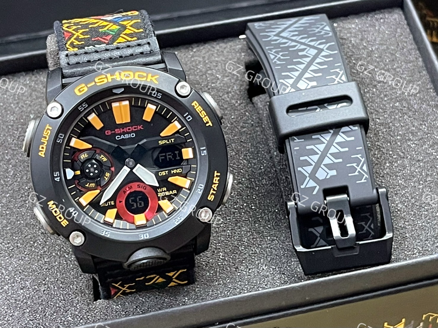 CASIO G-SHOCK นาฬิกาข้อมือ นาฬิกากันน้ำ นาฬิกาของแท้ ประกันศูนย์ CMG 1 ปี รุ่น GA-2000BT-1A นาฬิกาสีดำ