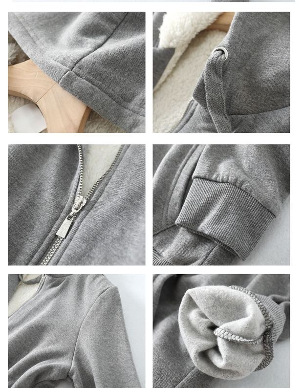 เสื้อฮู้ดกันหนาว เสื้อวอร์ม ฟ้าเทา