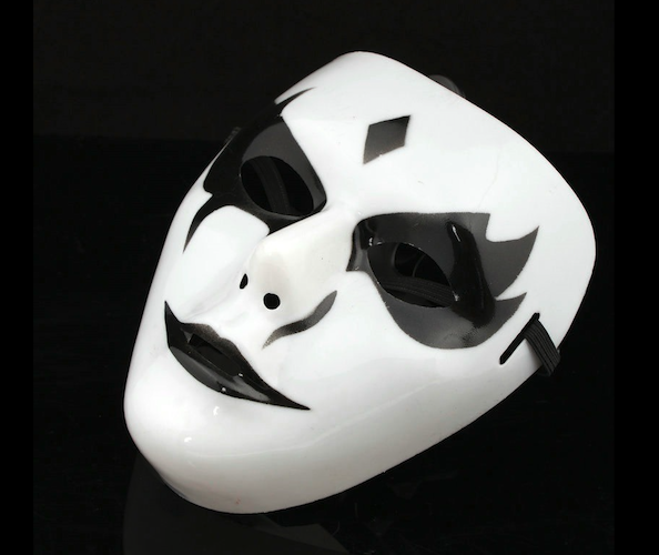 หน้ากากเต้นรำสยองขวัญ ชายหญิงสีขาวดำ หน้ากากปาร์ตี้ หน้ากากแฟนซี หน้ากากฮาโลวีน หน้ากากผี หน้ากากสตรีทแดนซ์