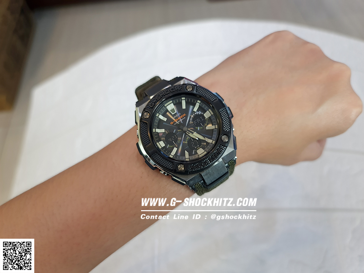 CASIO G-SHOCK นาฬิกาข้อมือ นาฬิกากันน้ำ นาฬิกาของแท้ ประกันศูนย์ CMG 1 ปี รุ่น GST-S330AC-3A นาฬิกาสีดำ