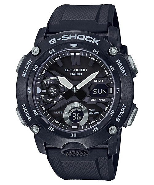CASIO G-SHOCK นาฬิกาข้อมือ นาฬิกากันน้ำ นาฬิกาของแท้ ประกันศูนย์ CMG 1 ปี รุ่น GA-2000S-1A นาฬิกาสีดำ
