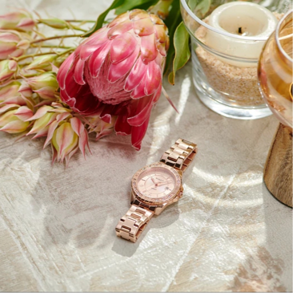 CASIO SHEEN นาฬิกาข้อมือ นาฬิกากันน้ำ นาฬิกาของแท้ ประกันศูนย์ CMG 1 ปี รุ่น SHE-4532PG-4A นาฬิกาสีน้ำตาล