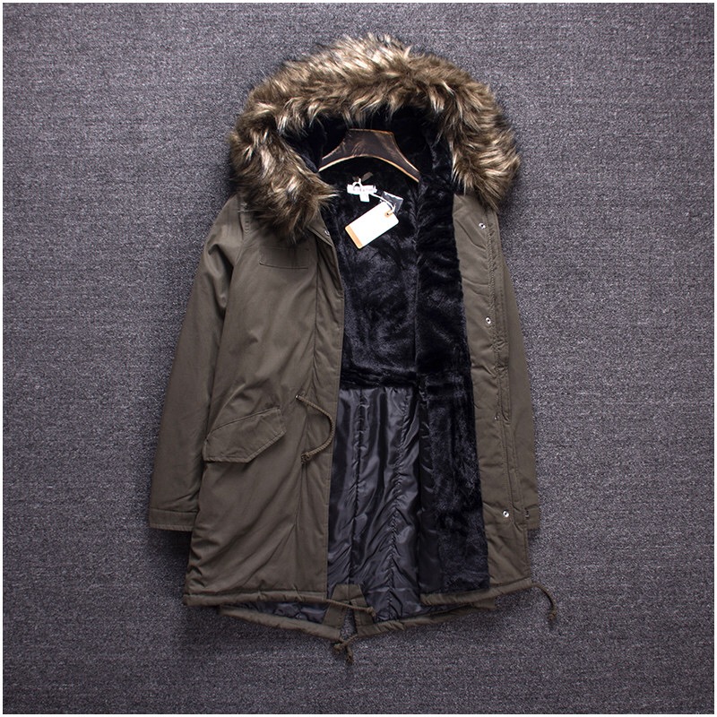Nice&chic เสื้อโค้ทฮูท กันหนาว เสื้อParka สีเขียวแต่งขนเฟอร์ (เฟอร์ถอดได้คะ) งานสวย บุนวมอุ่น ใส่ติดลบได้เลยคะ Size L/XL/XXL สำเนา เขียว