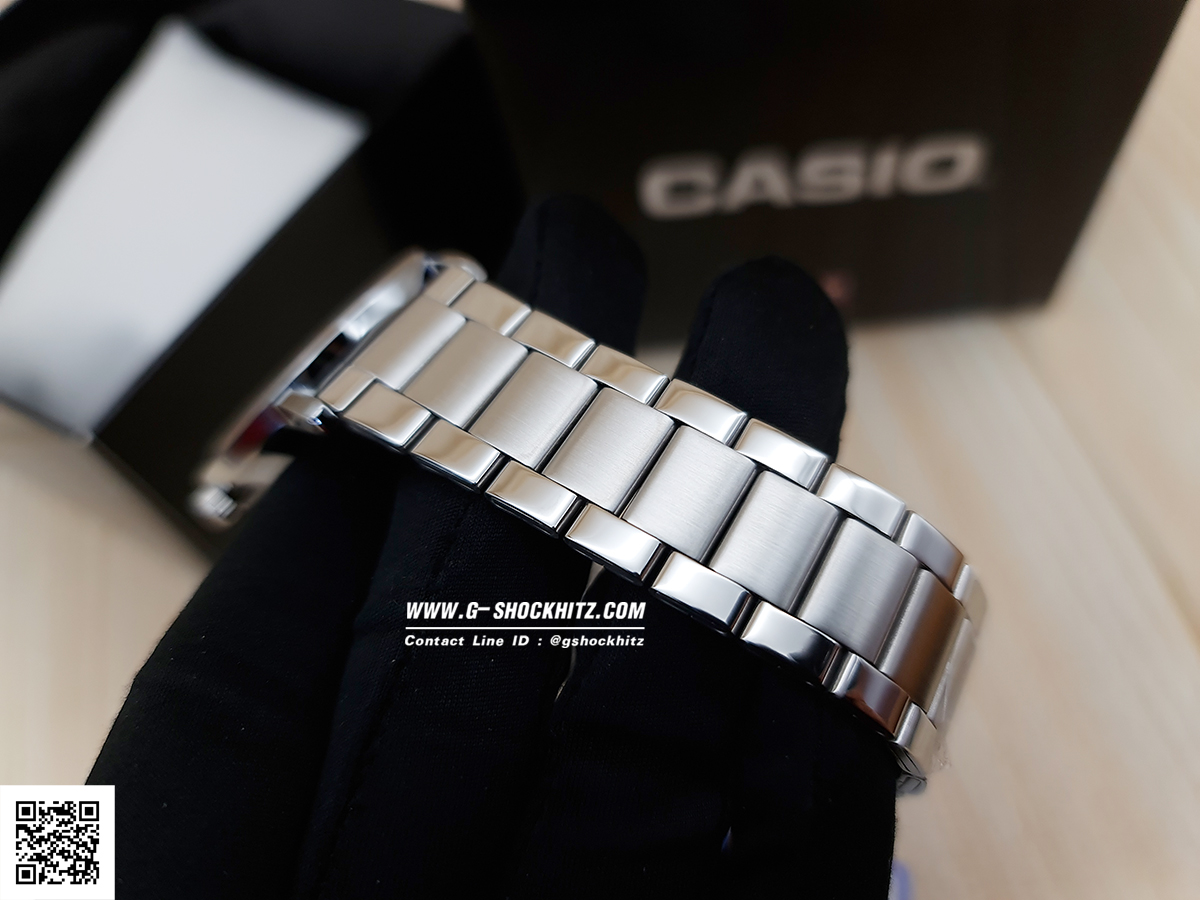 CASIO นาฬิกาคาสิโอ นาฬิกาข้อมือ นาฬิกากันน้ำ นาฬิกาของแท้ ประกันศูนย์ CMG 1 ปี รุ่น MTP-VT01D-1B2 นาฬิกาสีเงิน