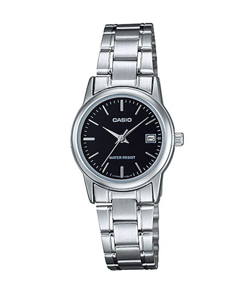 CASIO นาฬิกาคาสิโอ นาฬิกาข้อมือ นาฬิกากันน้ำ นาฬิกาของแท้ ประกันศูนย์ CMG 1 ปี รุ่น LTP-V002D-1A นาฬิกาสีเงิน