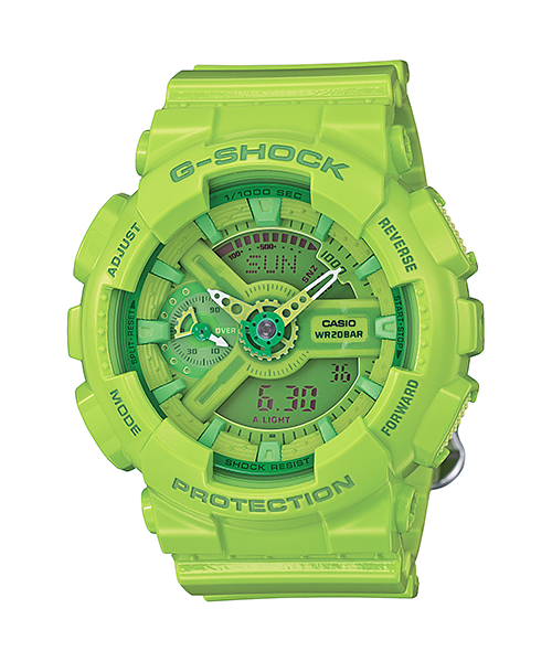 CASIO G-SHOCK นาฬิกาข้อมือ นาฬิกากันน้ำ นาฬิกาของแท้ ประกันศูนย์ CMG 1 ปี รุ่น GMA-S110CC-3 นาฬิกาสีเขียว