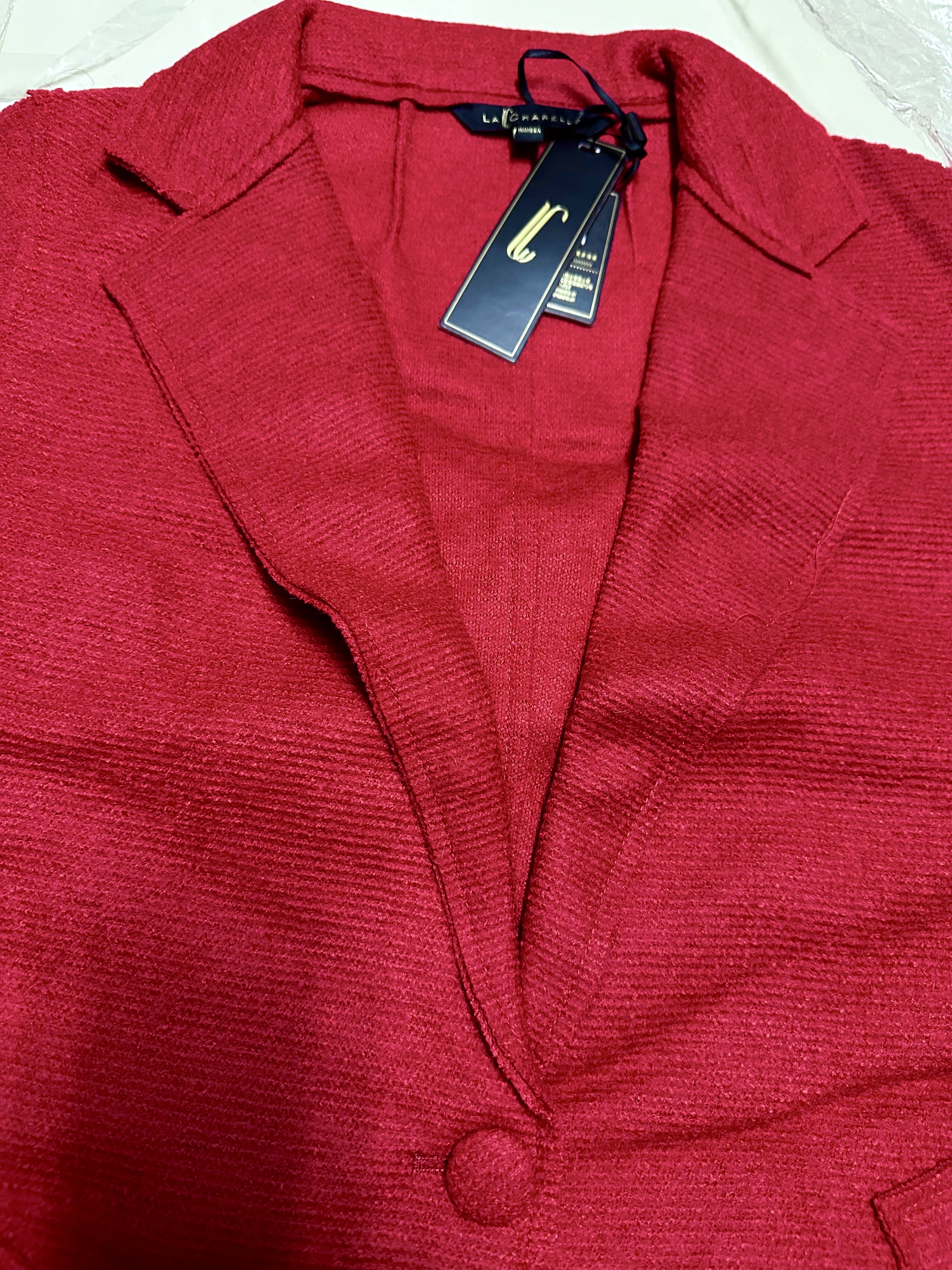 เสื้อโค้ท peacoat เสื้อโค้ทเฟอร์ โค้ทสีแแดง แบรนด์ La chapelle