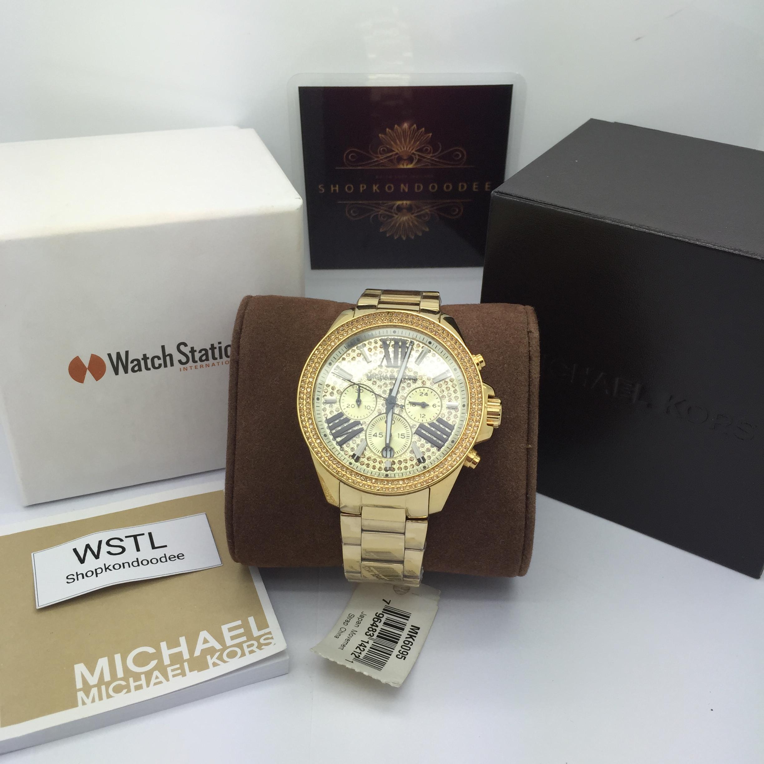 Chronograph Michael Kors Mk6095 NEW MICHAEL KORS WREN GOLD TONE