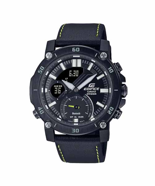 CASIO EDIFICE นาฬิกาข้อมือ นาฬิกากันน้ำ นาฬิกาของแท้ ประกันศูนย์ CMG 1 ปี รุ่น ECB-20CL-1A นาฬิกาสีดำ
