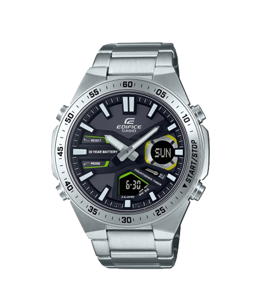 CASIO EDIFICE นาฬิกาข้อมือ นาฬิกากันน้ำ นาฬิกาของแท้ ประกันศูนย์ CMG 1 ปี รุ่น EFV-C110D-1A3 นาฬิกาสีเงิน