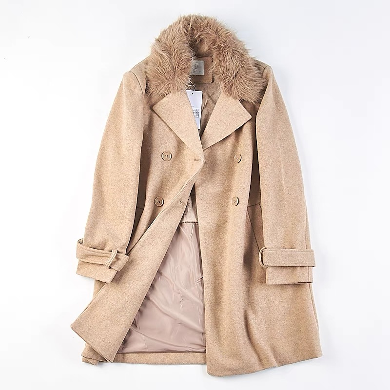 เสื้อโค้ท โค้ทวูลแต่งเฟอร์ เสื้อกันหนาว Trench coat โค้ทยาว ปกเฟอร์ trench coat fur collar ✨GIADA ✨ (ปกเฟอร์ถอดได้ค่ะ) WY1284