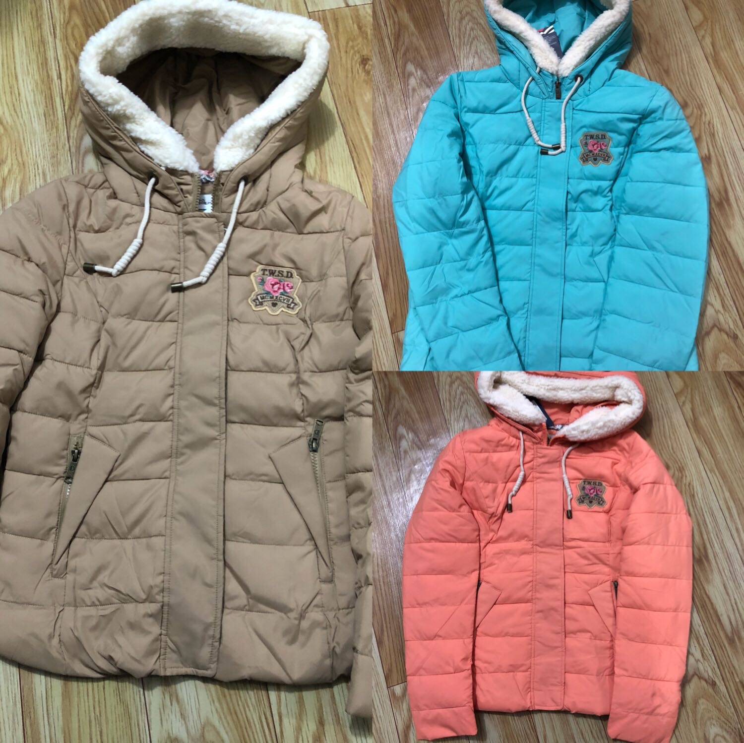 Ingerlan เสื้อกันหนาว เสื้อฮู้ดเฟอร์ บุนวมอุ่น สีกากี แบรนด์ Ingerlan (padded puffer coat กากี