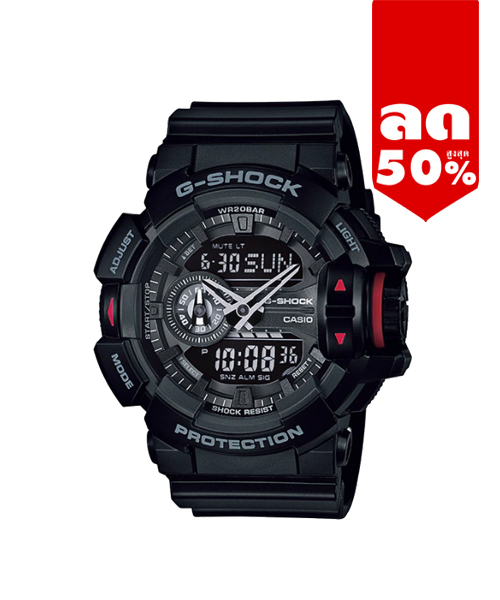 CASIO MID YEAR SALE G-SHOCK นาฬิกาข้อมือ นาฬิกากันน้ำ นาฬิกาของแท้ ประกันศูนย์ CMG 1 ปี รุ่น GA-400-1B นาฬิกาสีดำ