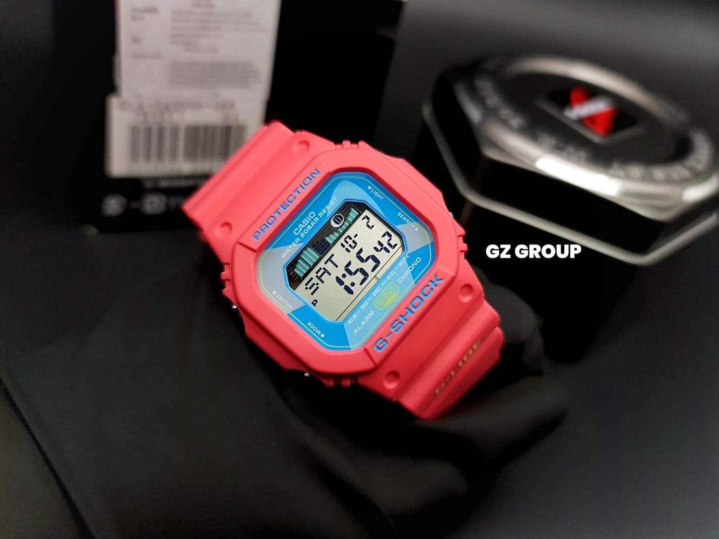 CASIO MID YEAR SALE G-SHOCK พร้อมส่ง นาฬิกาข้อมือ นาฬิกากันน้ำ นาฬิกาของแท้ ประกันศูนย์ CMG 1 ปี รุ่น GLX-5600VH-4 นาฬิกาสีชมพู