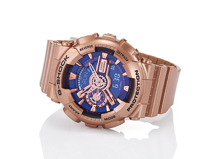 CASIO G-SHOCK นาฬิกาข้อมือ นาฬิกากันน้ำ นาฬิกาของแท้ ประกันศูนย์ CMG 1 ปี รุ่น GMA-S110GD-2A นาฬิกาสีน้ำเงิน