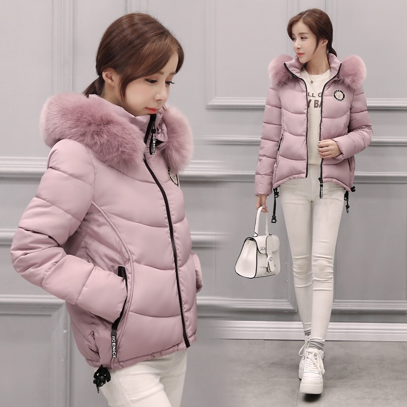 เสื้อกันหนาว กันหนาวฮูท บุนวมสีดำ แต่งเฟอร์ (ขนเฟอร์ถอดได้คะ) Size L/XL/XXLI ดำ