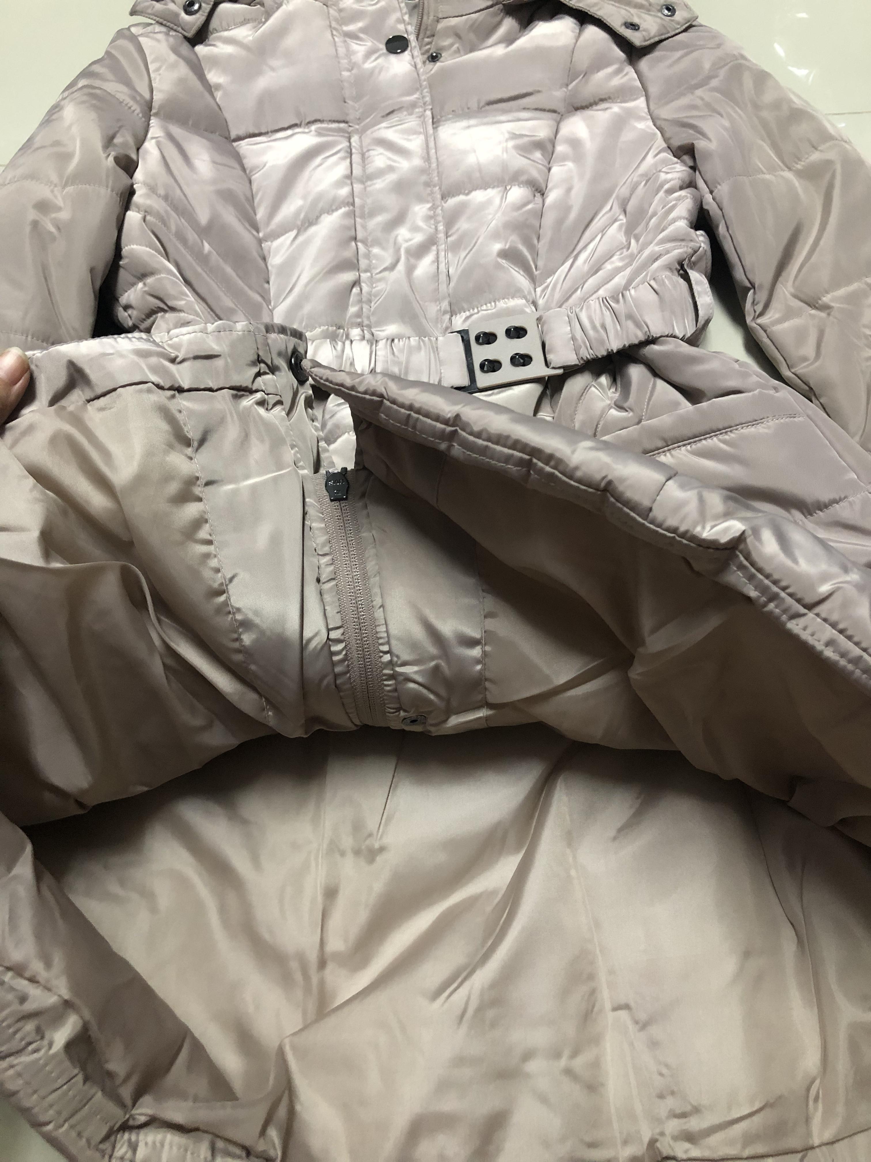 U.S. Polo ASSN. เสื้อกันหนาว เสื้อฮู้ดเฟอร์ บุนวมอุ่น สีนู้ดกะปิ แบรนด์ U.S. POLO ASSN. (padded puffer coat สำเนา กะปิ