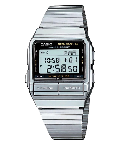 CASIO นาฬิกาคาสิโอ นาฬิกาข้อมือ นาฬิกากันน้ำ นาฬิกาของแท้ ประกันศูนย์ CMG 1 ปี รุ่น DB-520A-1 นาฬิกาสีเงิน