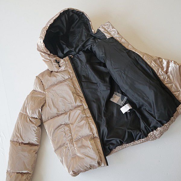 Oodji เสื้อกันหนาว เสื้อฮู้ด บุนวมอุ่น สีแชมเปญ แบรนด์ Oodji Ultra (padded puffer coAt