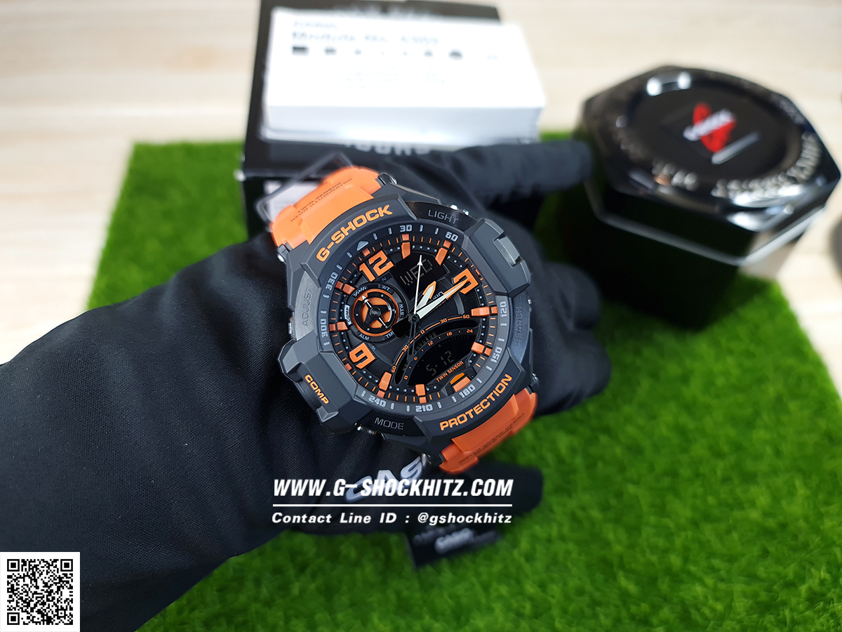 CASIO MID YEAR SALE G-SHOCK นาฬิกาข้อมือ นาฬิกากันน้ำ นาฬิกาของแท้ ประกันศูนย์ CMG 1 ปี รุ่น GA-1000-4A นาฬิกาสีส้ม