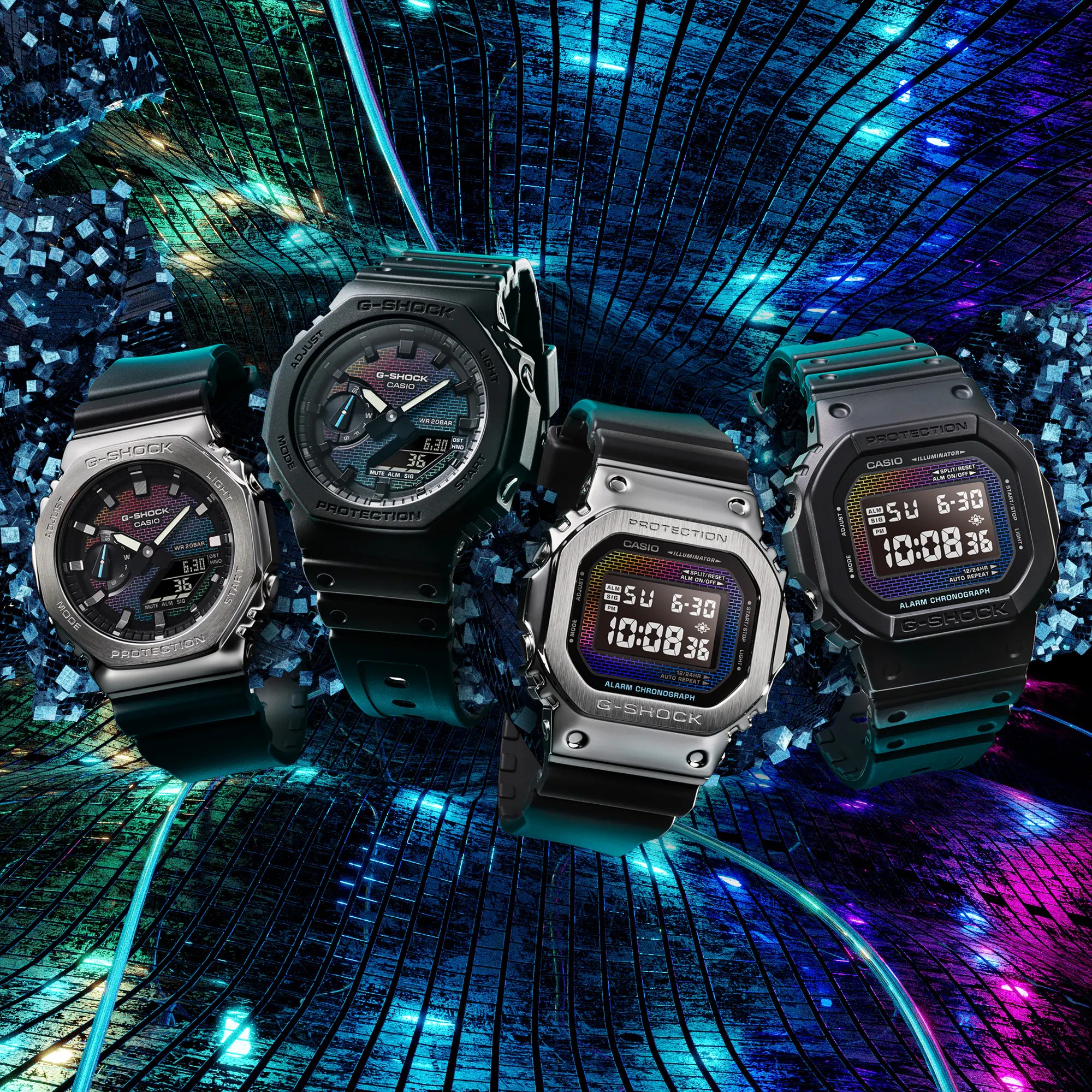 CASIO G-SHOCK นาฬิกาข้อมือ นาฬิกากันน้ำ นาฬิกาของแท้ ประกันศูนย์ CMG 1 ปี รุ่น GM-2100RW-1A นาฬิกาสีดำ