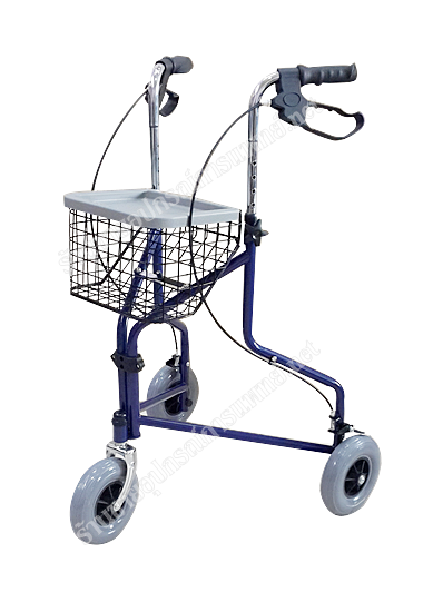 โรเลเตอร์ Rollator มีเบรคเพื่อความปลอดภัย มีตะกร้าเก็บของ สามารถปรับระดับความสูงได้ พับได้