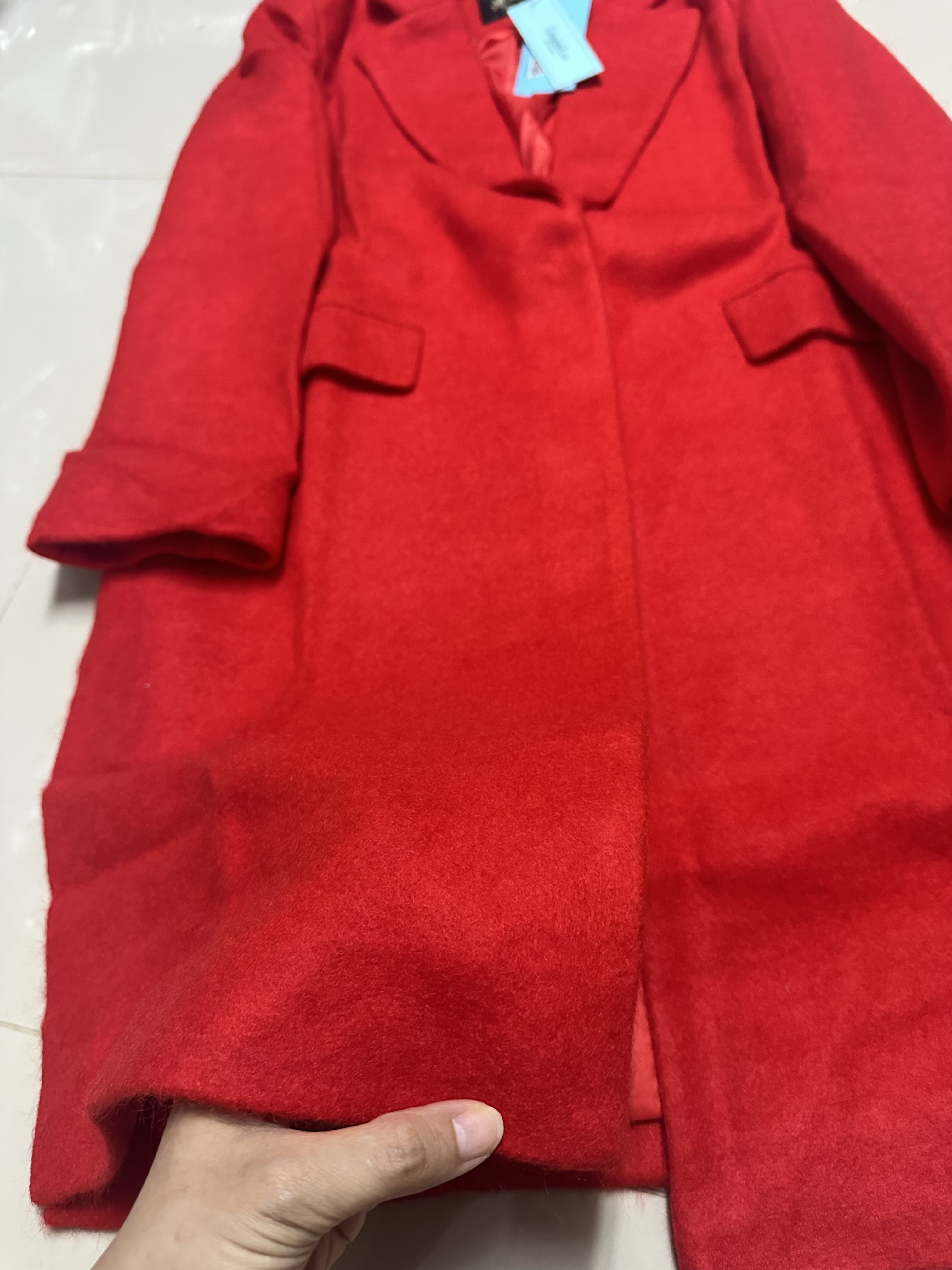 เสื้อโค้ท เสื้อกันหนาว เนื้อผ้าสักหลาดวูล สีเทา แบรนด์ COOPOOL