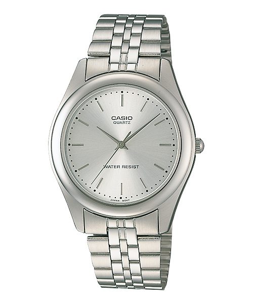 CASIO นาฬิกาคาสิโอ นาฬิกาข้อมือ นาฬิกากันน้ำ นาฬิกาของแท้ ประกันศูนย์ CMG 1 ปี รุ่น MTP-1129A-7A นาฬิกาสีเงิน
