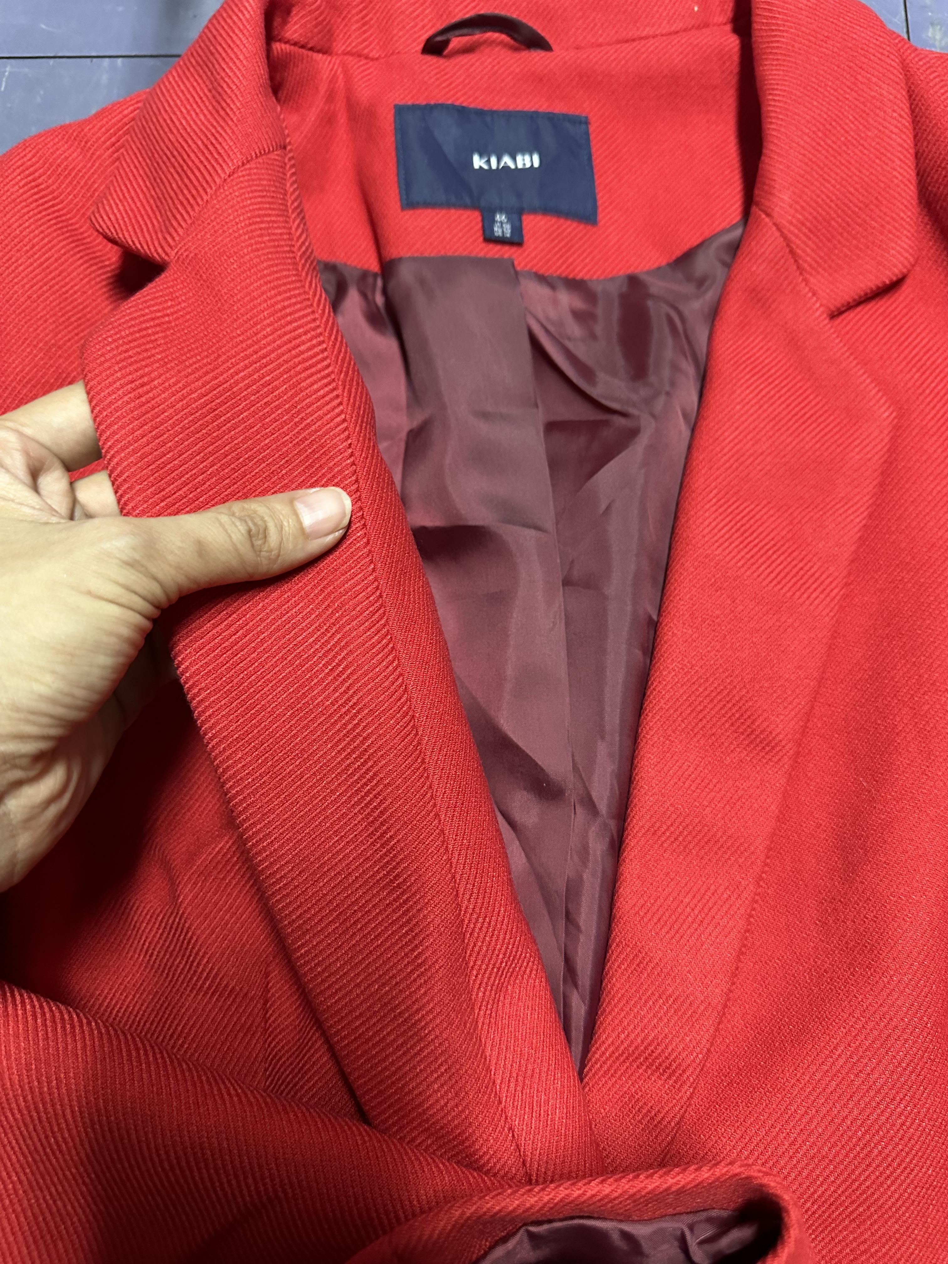 เสื้อโค้ทวูล เสื้อโค้ท โค้ทสีแแดง แบรนด KIABI