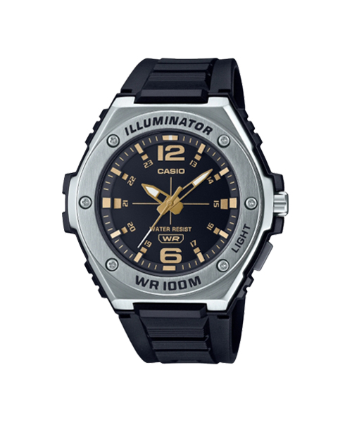 CASIO นาฬิกาคาสิโอ นาฬิกาข้อมือ นาฬิกากันน้ำ นาฬิกาของแท้ ประกันศูนย์ CMG 1 ปี รุ่น MWA-100H-1A2V นาฬิกาสีดำ