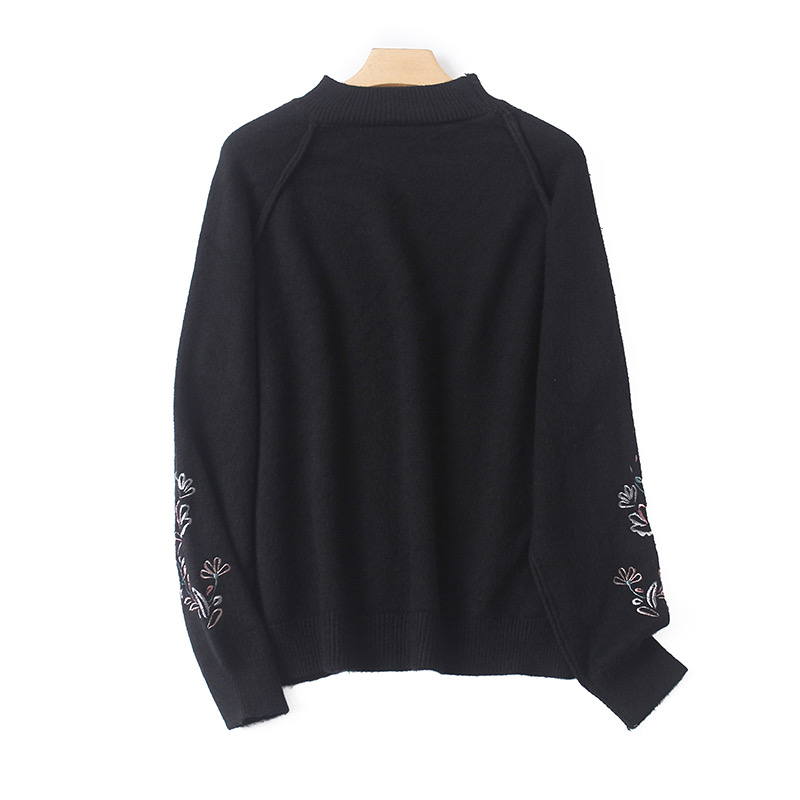 เสื้อหนาวไหมพรม ไหมพรมถัก เนื้อไหม นุ่ม สวย งานปักปลายแขน