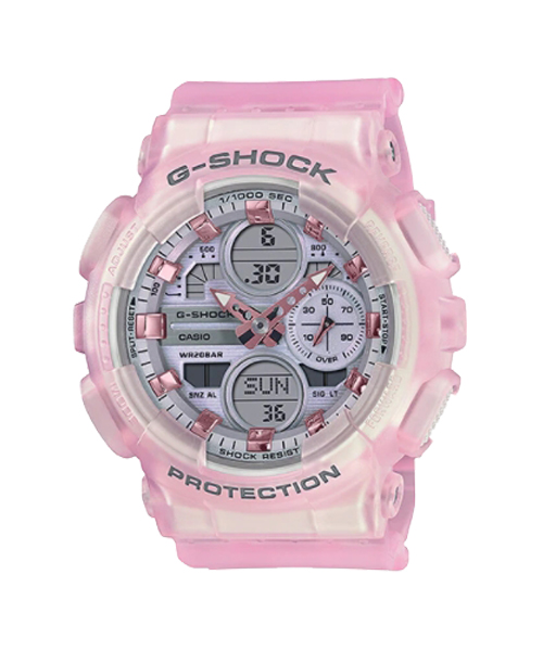 CASIO G-SHOCK MID YEAR SALE G-SHOCK นาฬิกาข้อมือ นาฬิกากันน้ำ นาฬิกาของแท้ ประกันศูนย์ CMG 1 ปี รุ่น GMA-S140NP-4A นาฬิกาสีชมพู