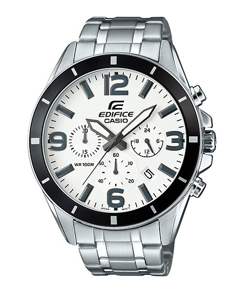 CASIO EDIFICE นาฬิกาข้อมือ นาฬิกากันน้ำ นาฬิกาของแท้ ประกันศูนย์ CMG 1 ปี รุ่น EFR-553D-7B นาฬิกาสีเงิน