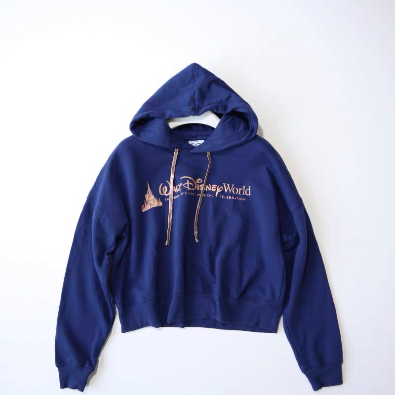 Disney เสื้อวอร์มฮู้ด แขนยาว สีน้ำเงิน สกรีน WALT DISNEY งาน DISNEY สำเนา ครีม