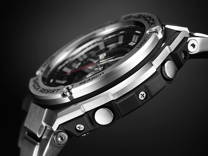 CASIO G-SHOCK นาฬิกาข้อมือ นาฬิกากันน้ำ นาฬิกาของแท้ ประกันศูนย์ CMG 1 ปี รุ่น GST-210D-9A นาฬิกาสีเงิน