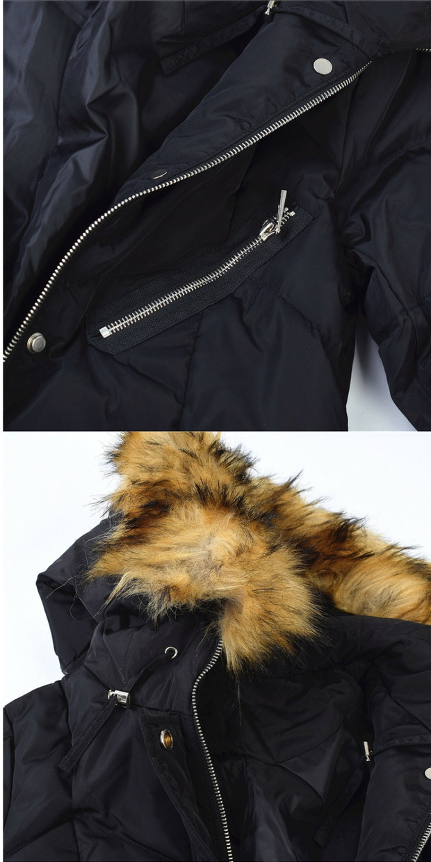 เสื้อกันหนาว โค้ทขนเป็ด เสื้อฮู้ดเฟอร์ บุขนเป็ด สีดำ (padded puffer coat สำเนา สำเนา ดำ