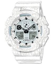 CASIO G-SHOCK นาฬิกาข้อมือ นาฬิกากันน้ำ นาฬิกาของแท้ ประกันศูนย์ CMG 1 ปี รุ่น GA-100CG-7A นาฬิกาสีขาว