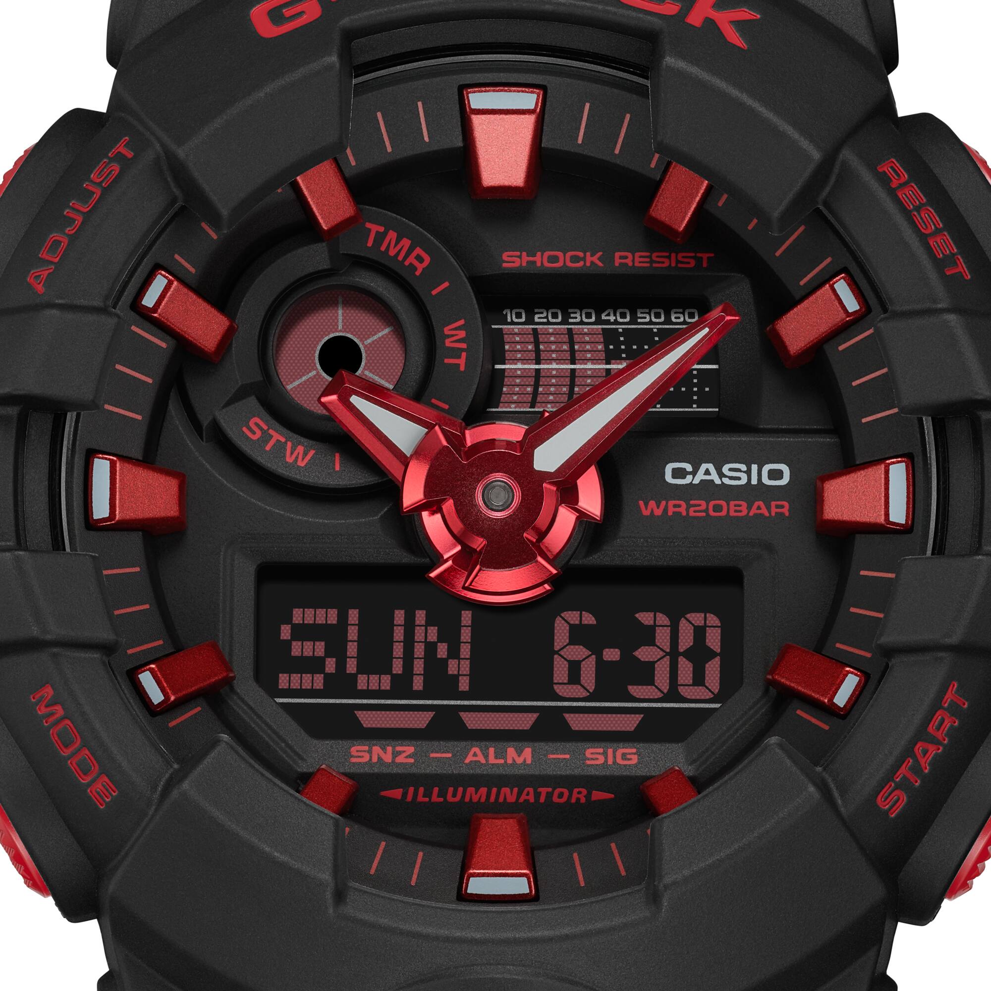 CASIO G-SHOCK นาฬิกาข้อมือ นาฬิกากันน้ำ นาฬิกาของแท้ ประกันศูนย์ CMG 1 ปี รุ่น GA-700BNR-1A นาฬิกาสีดำ